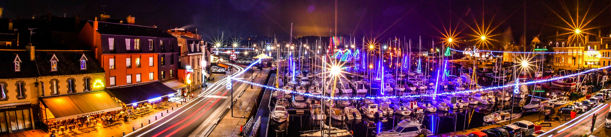 guirlandes bateau paimpol port